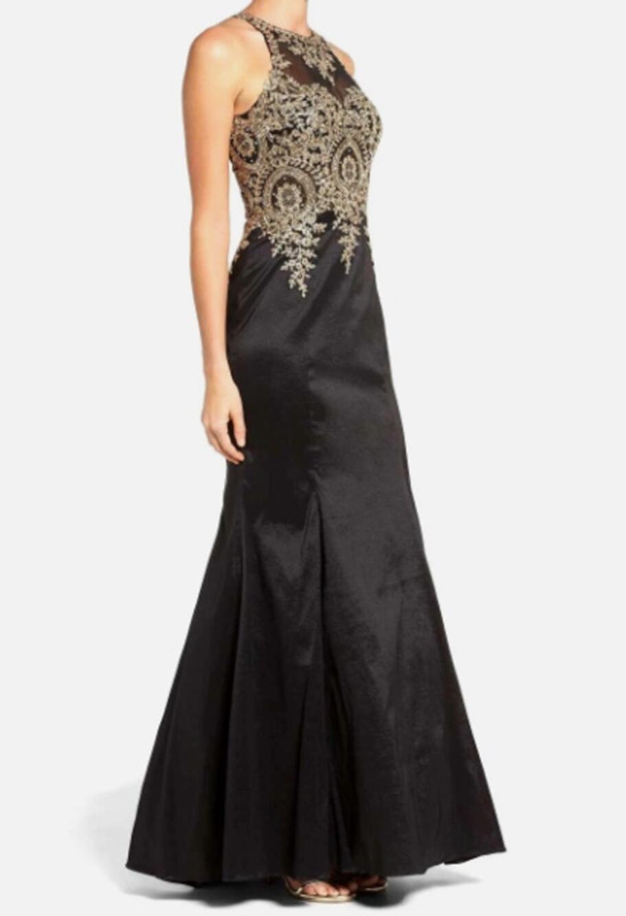 Xscape Embellished Taffeta Mermaid Style Formal Gown sz 12